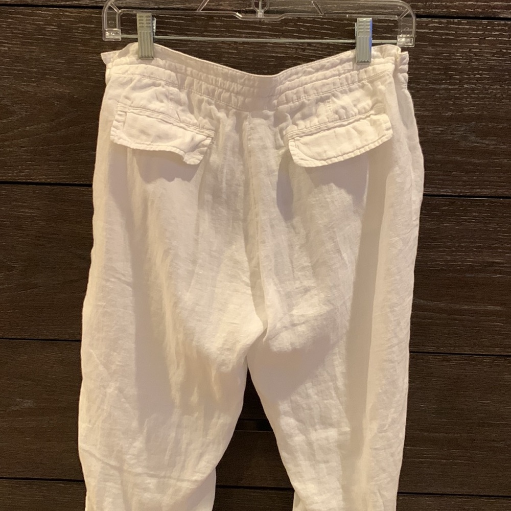 Joie Linen Pant. Zip Front With Drawstring Waist;… - image 4